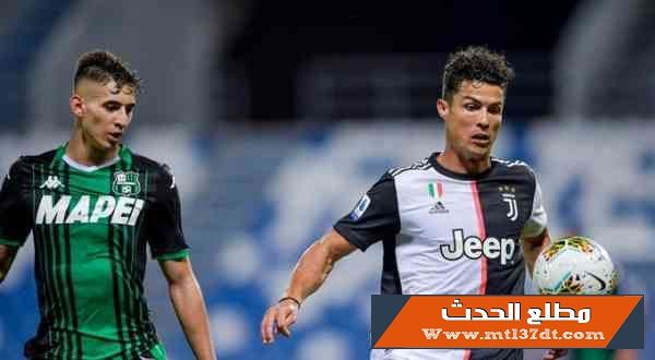 نهاية المباراة بالتعادل بين يوفنتوس وساسولو في الكالتشيو