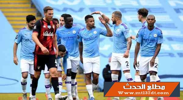 مانشستر سيتي يهزم بورنموث في مباراة اليوم
