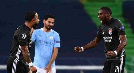 ليون يصعق مانشستر سيتي ويتأهل لنصف نهائي دوري الأبطال